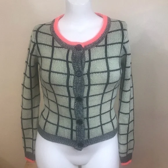 S Cardi Grey/Green by Numph of Anthropologie GUC - Picture 1 of 4